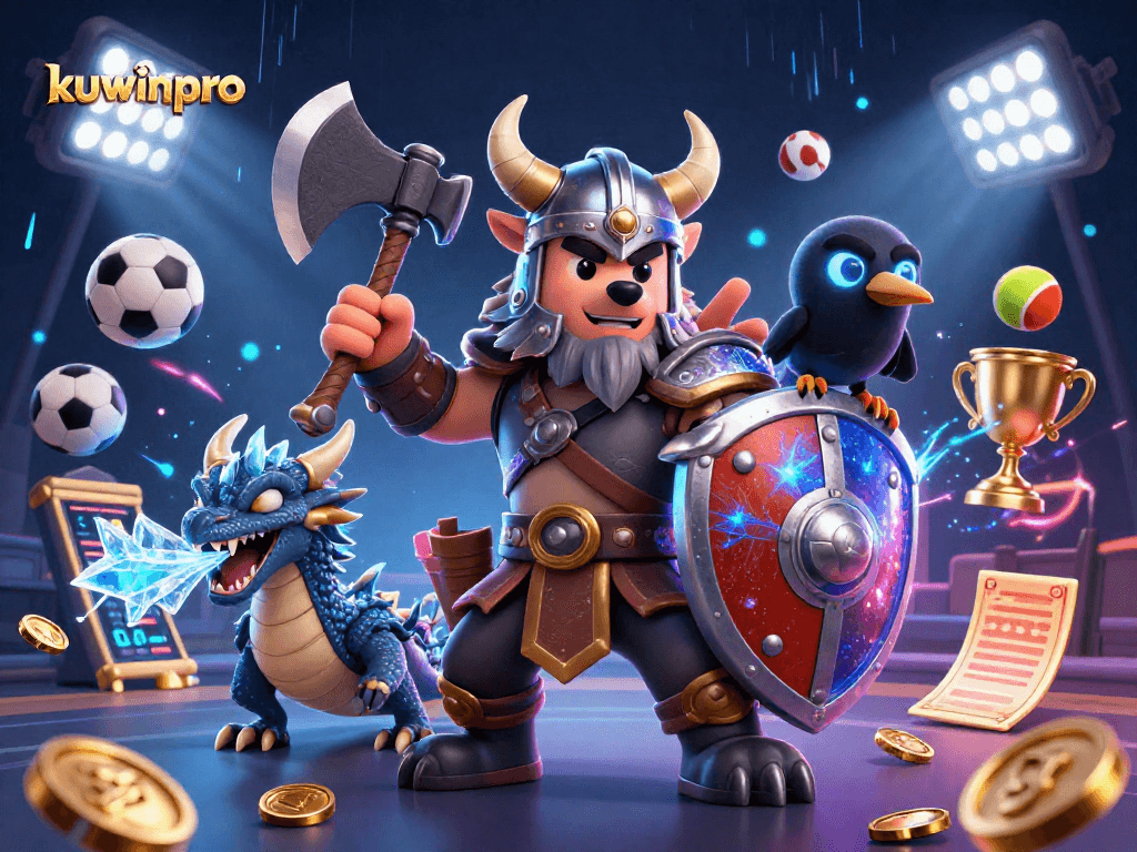 Engage in thrilling gameplay at kuwinpro with a dynamic illustration of casino action and excitement.