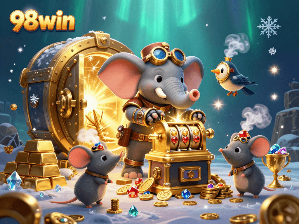 Pull the lever on the 98win slot machine while enjoying dazzling treasures and vibrant prizes.