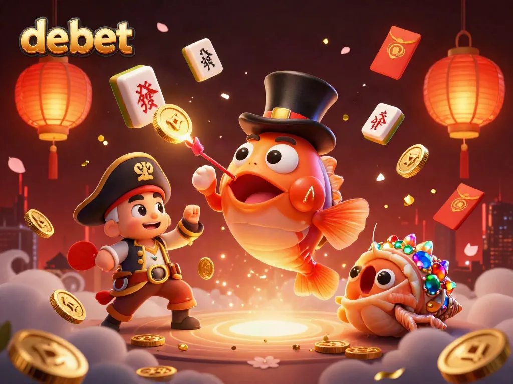 Engage in thrilling debet gameplay with a vibrant underwater casino scene featuring whimsical characters and rich elements.