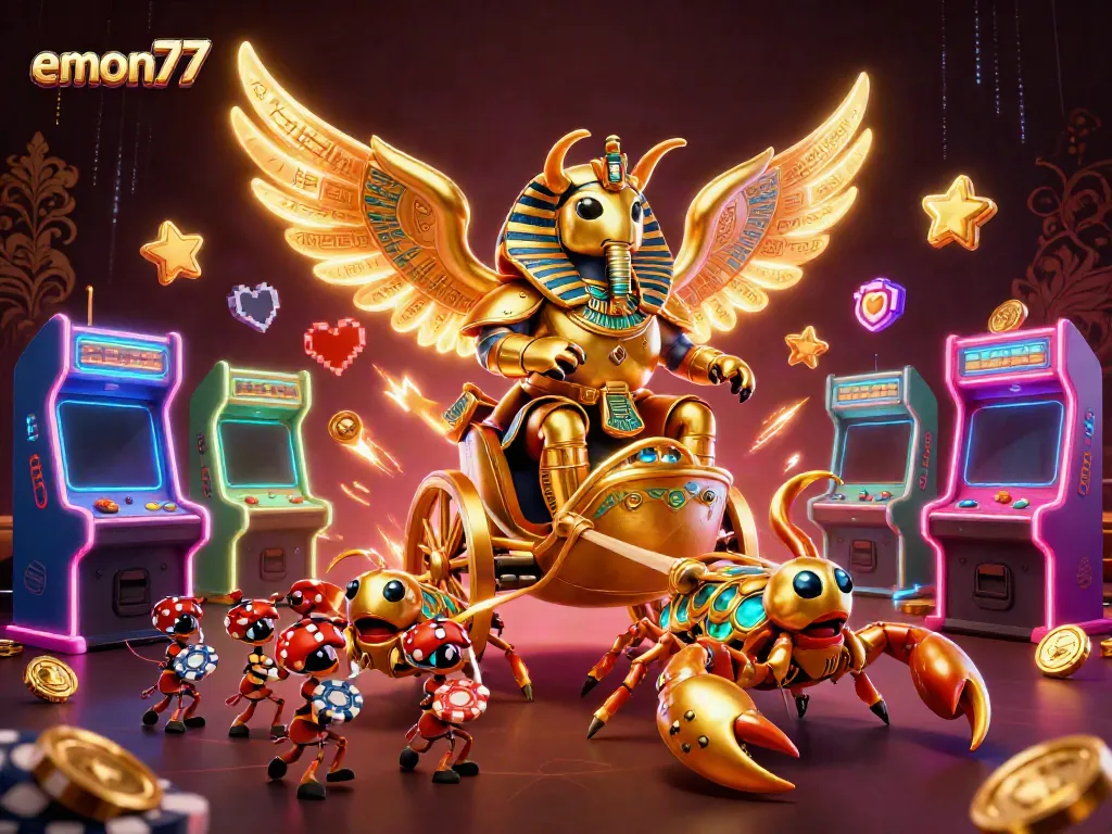 Experience thrilling gaming at emon77 with vibrant casino elements and dynamic characters.