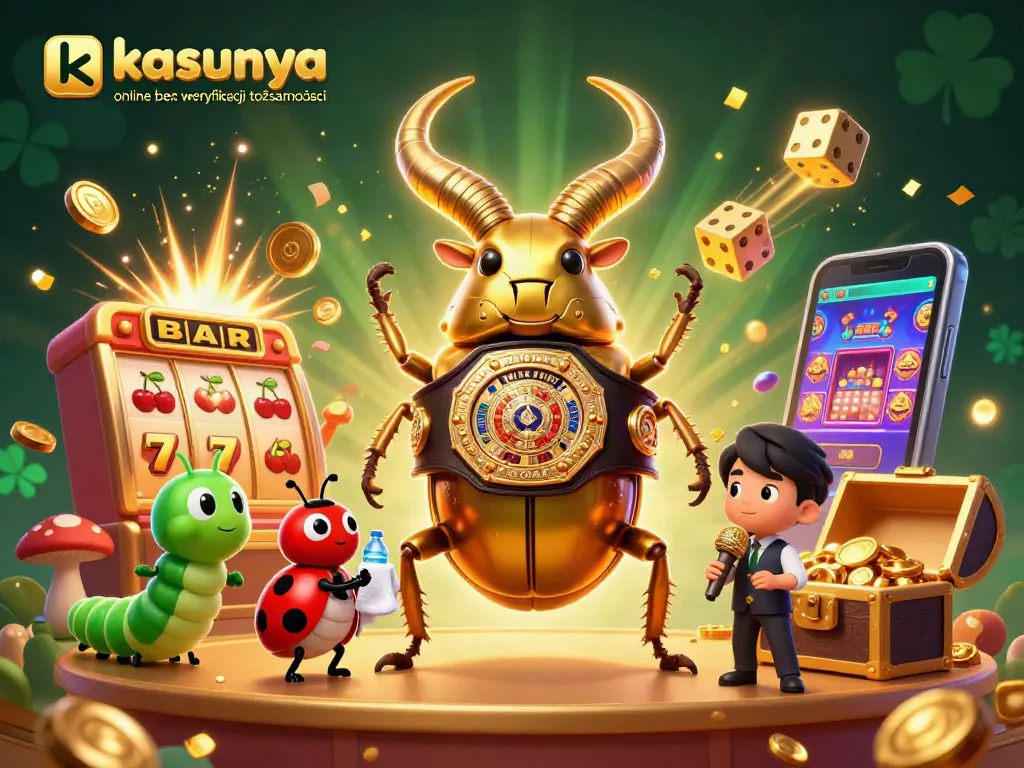 Engage in thrilling action at kasyna online bez weryfikacji tożsamości with golden stag beetle and animated casino elements.