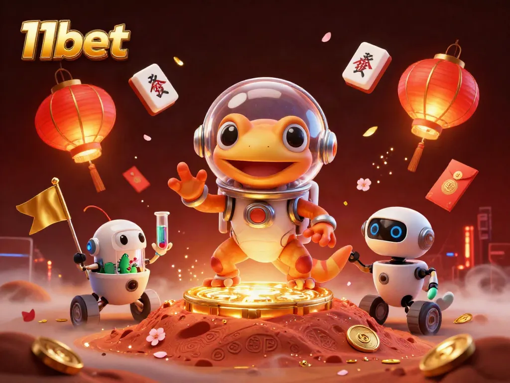 Experience thrill and excitement at the 11bet casino, featuring vibrant gaming elements and captivating characters.