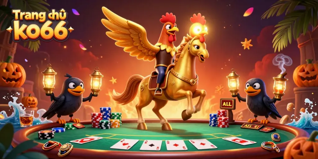 Experience vibrant gameplay at Trang chủ ko66 with dynamic casino elements, poker chips, and thrilling atmosphere.