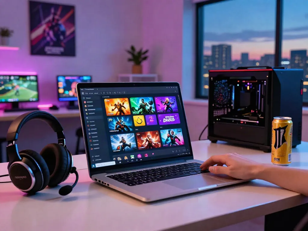 Engaging gaming scene with DA88 interface and accessories.