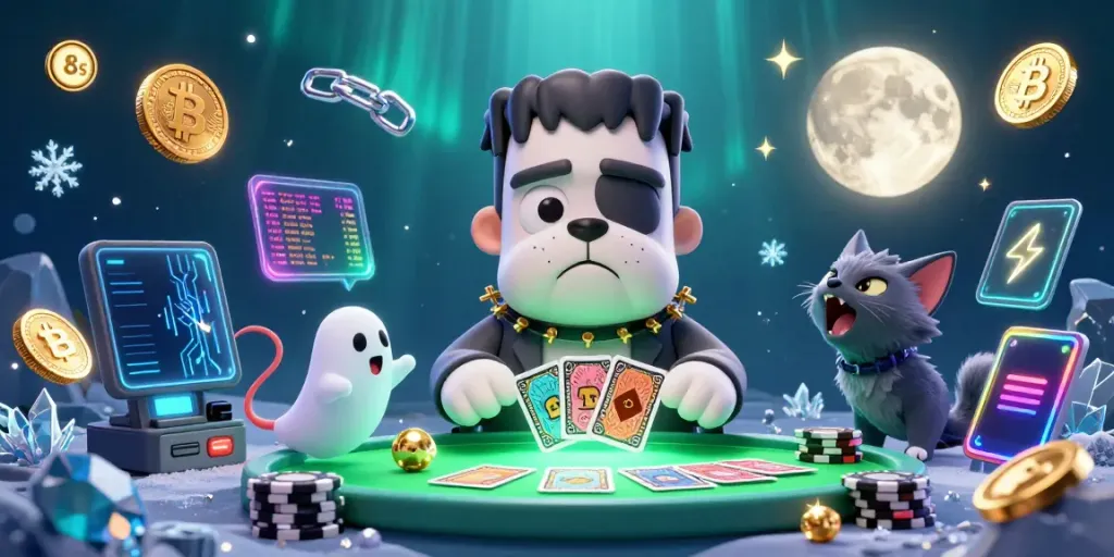 Experience thrilling gameplay with 8s at a vibrant card table featuring lively characters.