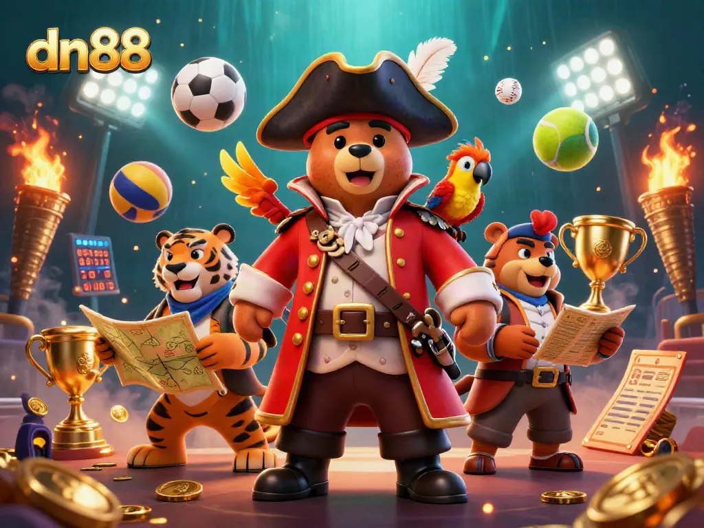Join the adventure with dn88's engaging casino experience, featuring vibrant characters and dynamic betting elements.