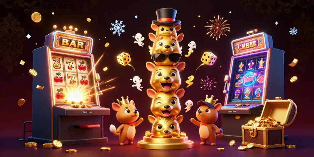 Experience the thrill of casino gaming with this vibrant 88VBET digital illustration featuring exciting slot machine elements.