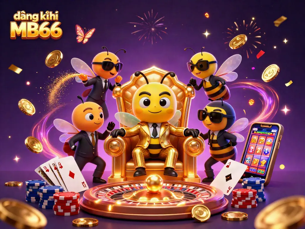 Experience thrilling gaming action with đăng ký MB66, featuring a mob boss and dazzling casino elements.
