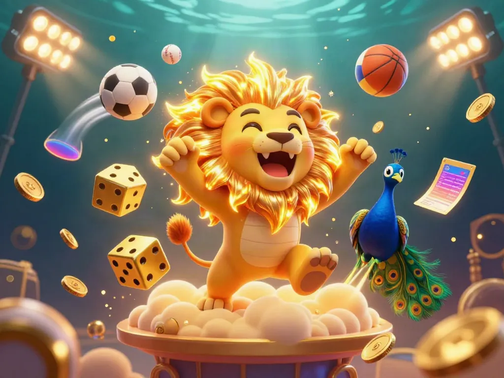 Engage with nhà cái trực tuyến uy tín in this vibrant 3D gambling scene filled with dynamic characters and elements.
