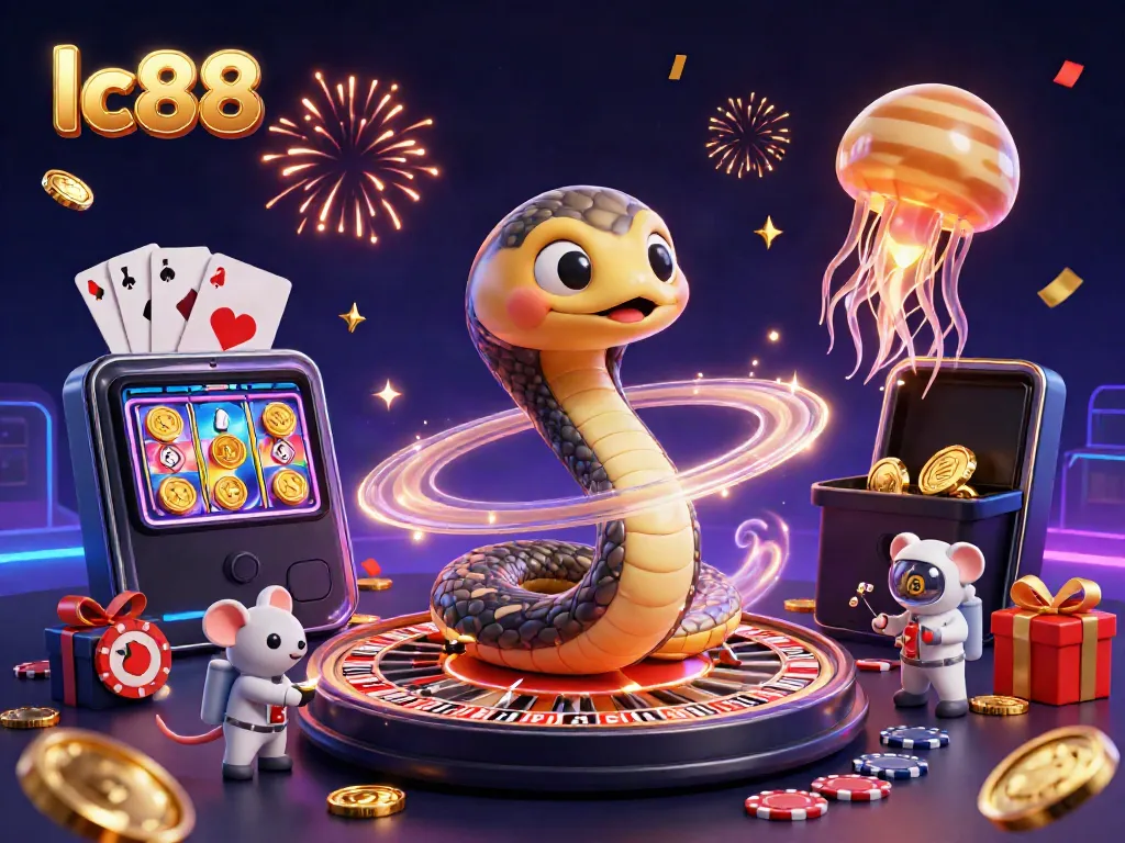 Experience online gaming excitement with lc88's cosmic casino world filled with fun and vibrant elements.