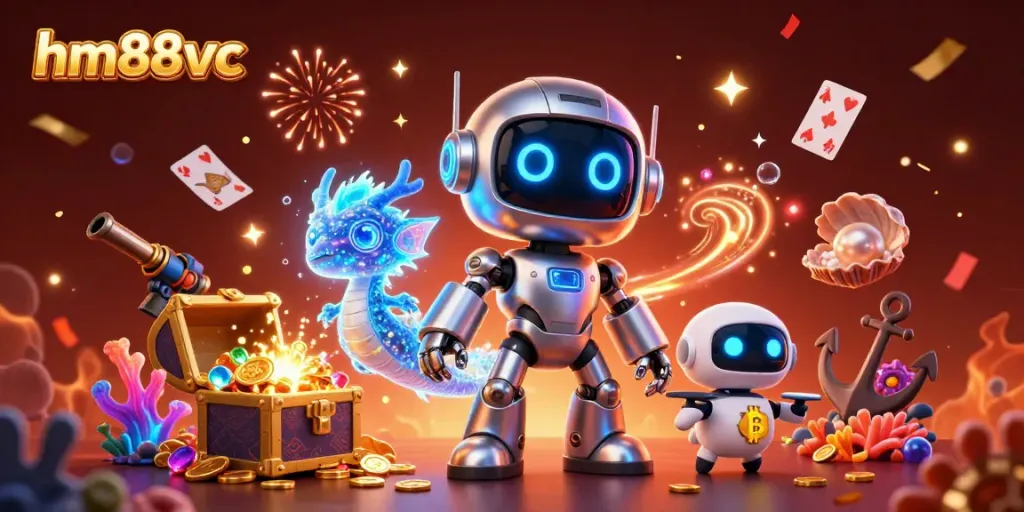 Experience thrilling gameplay at hm88vc with a dynamic casino scene filled with vibrant characters and treasures.