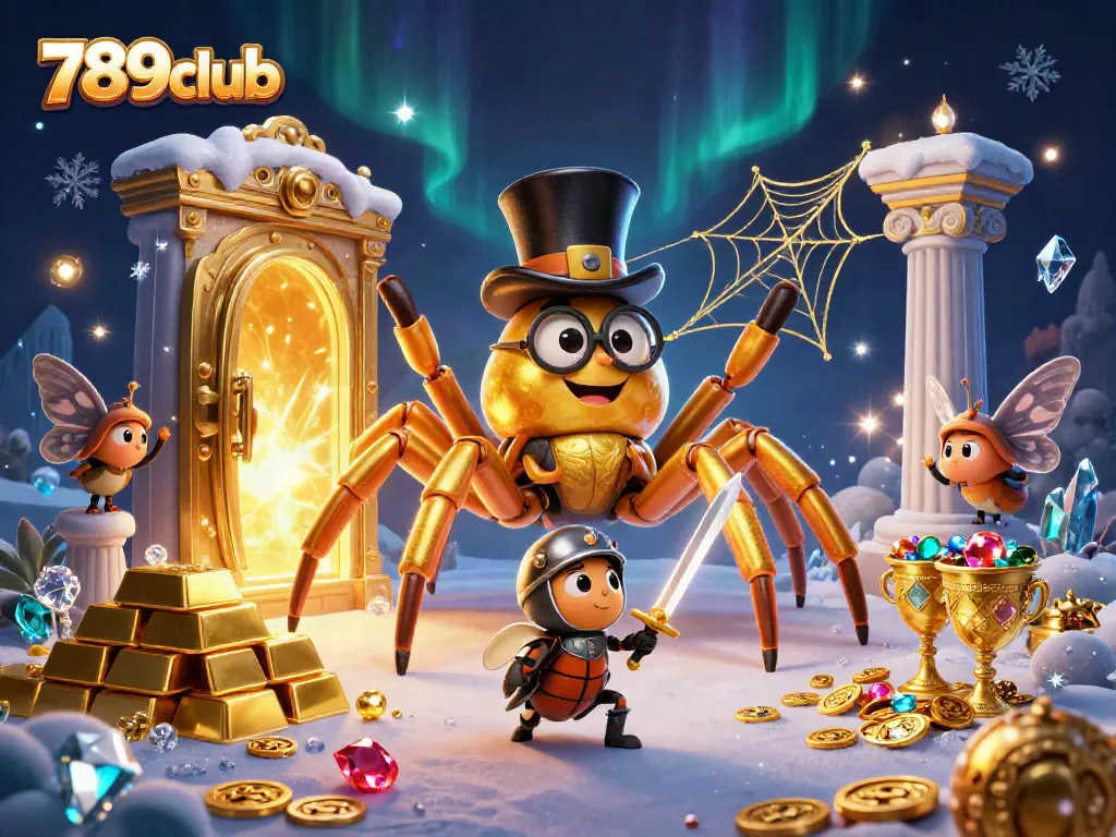 Experience thrilling adventures at 789club with a vibrant 3D casino illustration featuring enchanting characters and gold treasures.