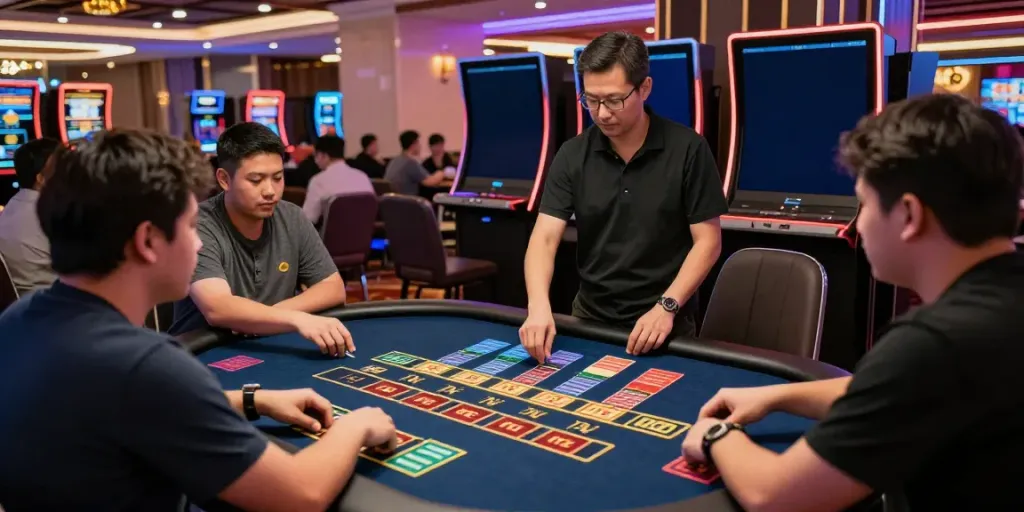 Pengalaman bermain Bandar Togel yang menegangkan dengan pemain beragam dan dealer profesional di kasino modern.