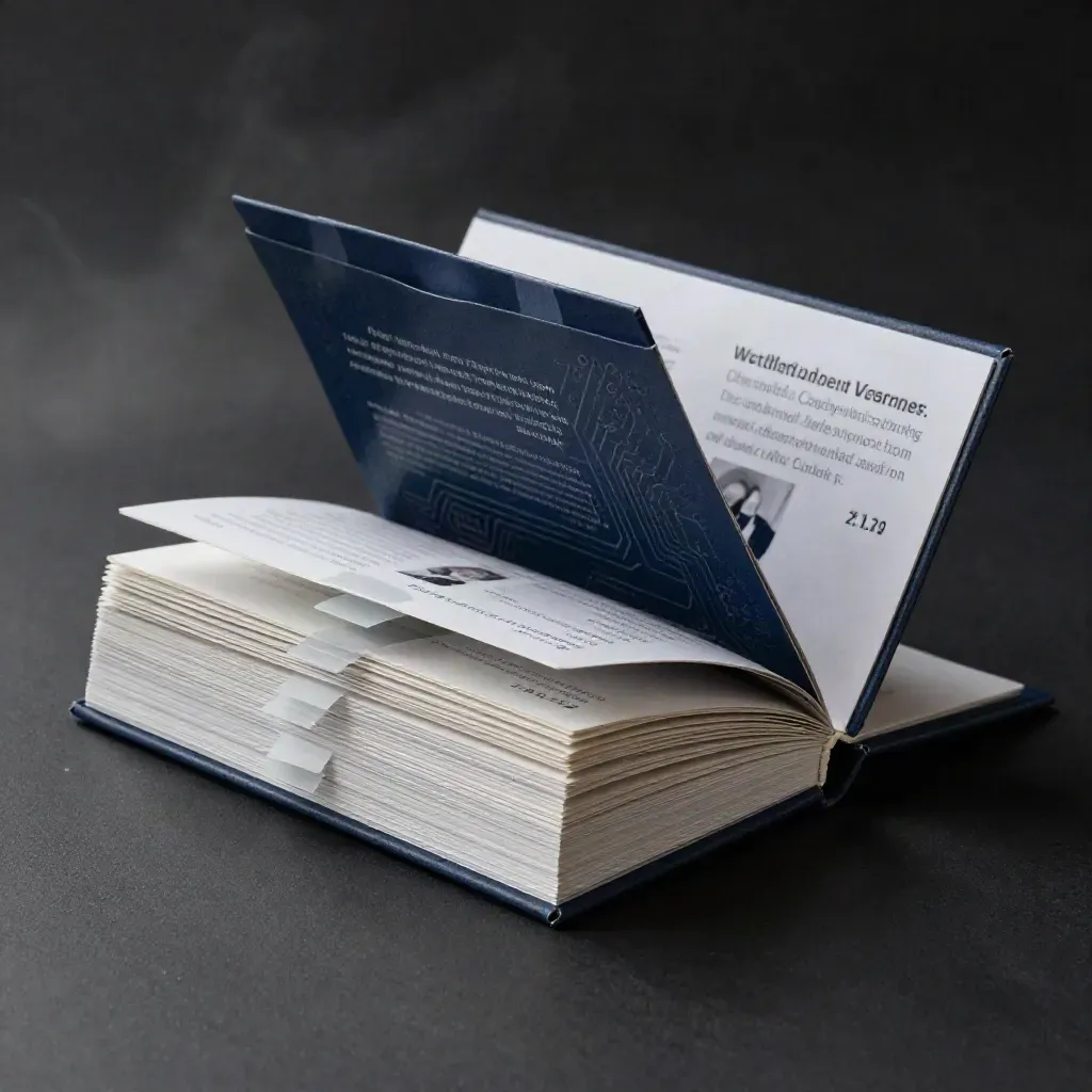 Luksusowe pudełko kursu krypto, karty i booklet na czarnym tle w dramatycznym świetle.