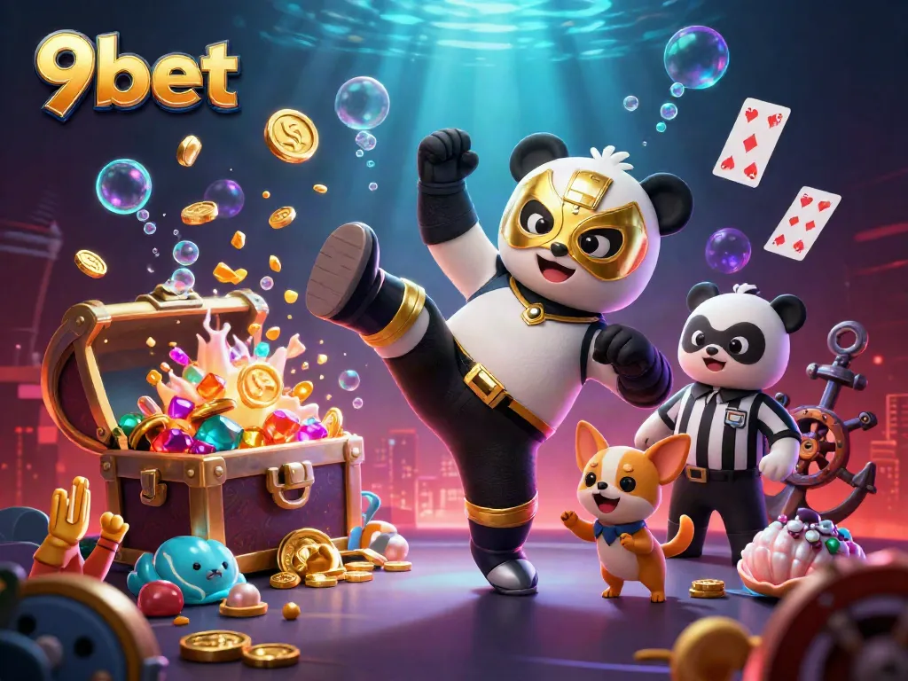 Engage in thrilling gameplay at 9bet with dynamic characters and colorful casino elements.