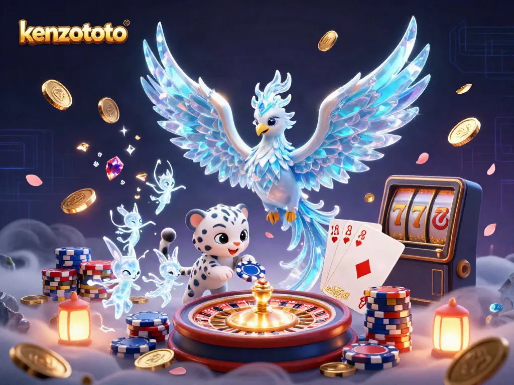 Experience the thrill of kenzototo with an enchanted illustration of gaming elements and characters.