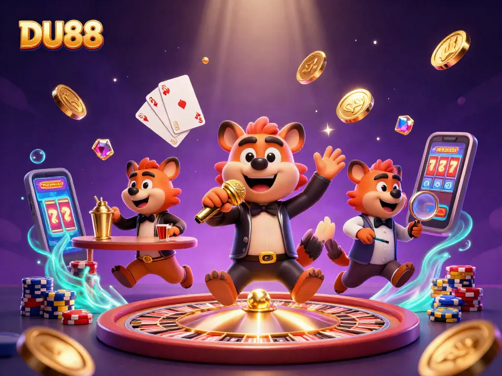 Experience excitement at DU88 casino with lively hyenas bringing humor and charm.