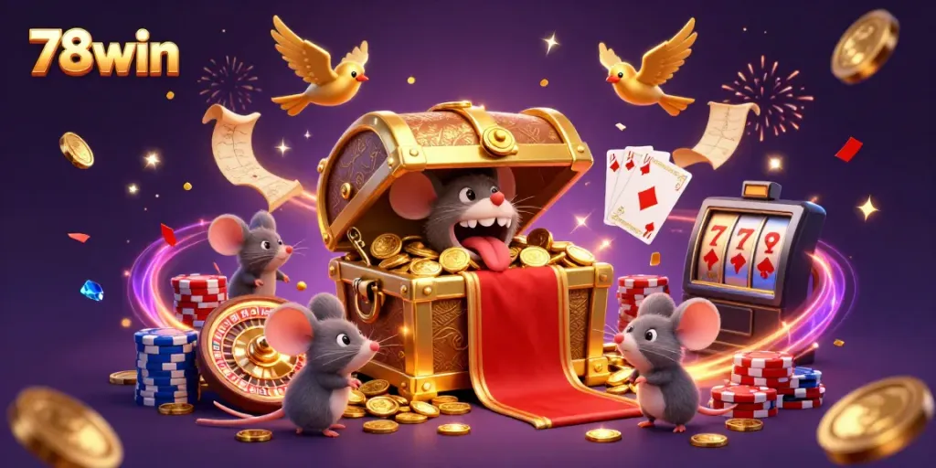 Experience thrilling casino adventures with 78win's immersive gameplay and golden treasure.