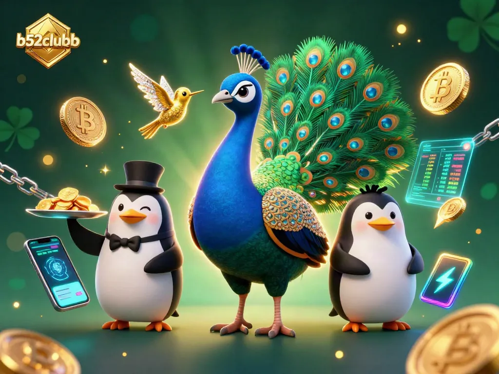 Spin for riches at b52clubb with a dazzling scene of colorful casino characters and gaming elements.