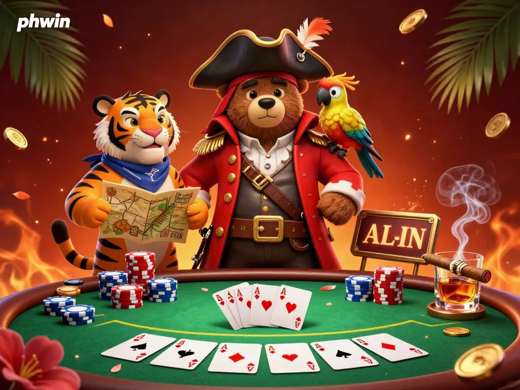 Experience thrilling wins at phwin with a vibrant pirate adventure filled with poker excitement and treasures.