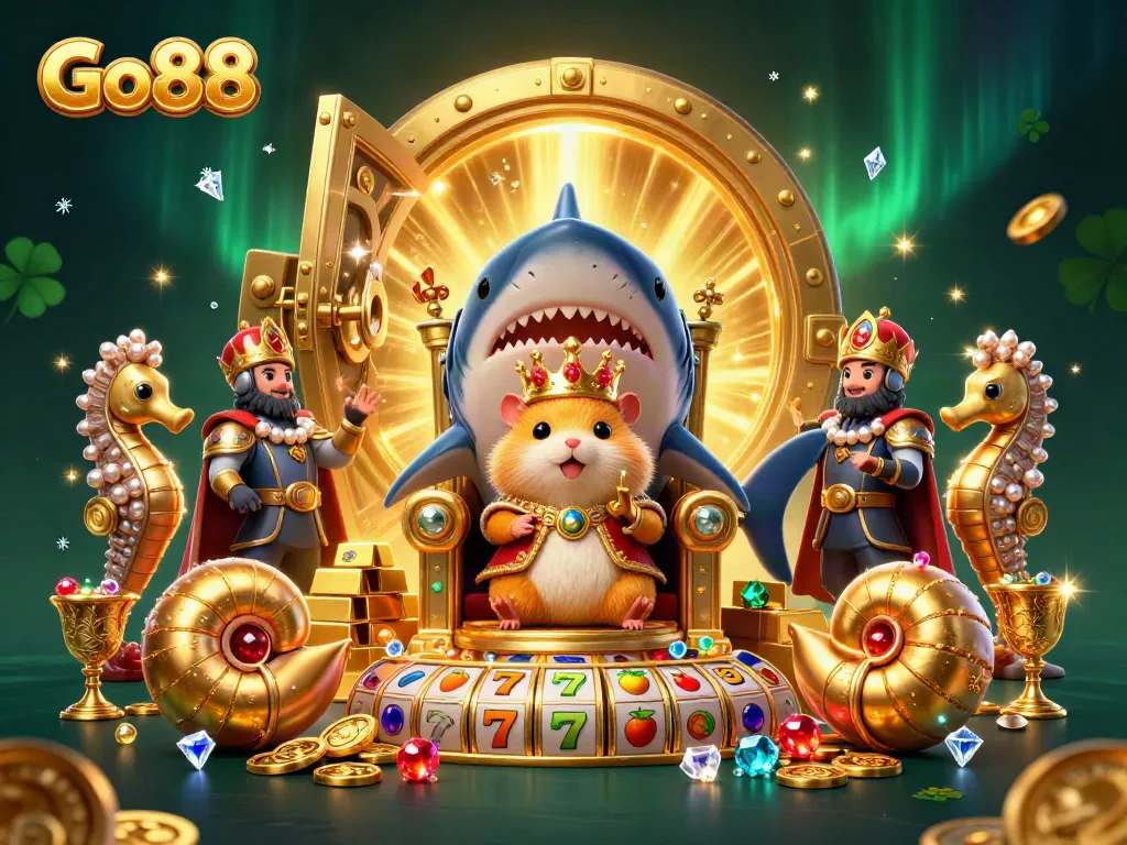 Engage in excitement at Go88 with a fierce hamster king and treasure-filled slots adventure.