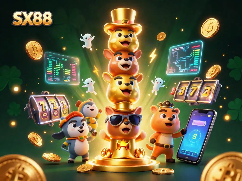 SX88 unleashes thrilling casino excitement with vibrant slot elements and dynamic characters
