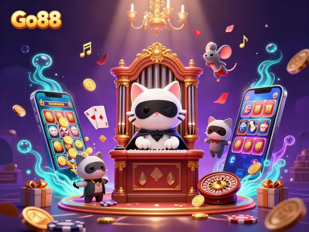 Experience Go88's thrilling casino atmosphere with fun characters and exciting game elements.