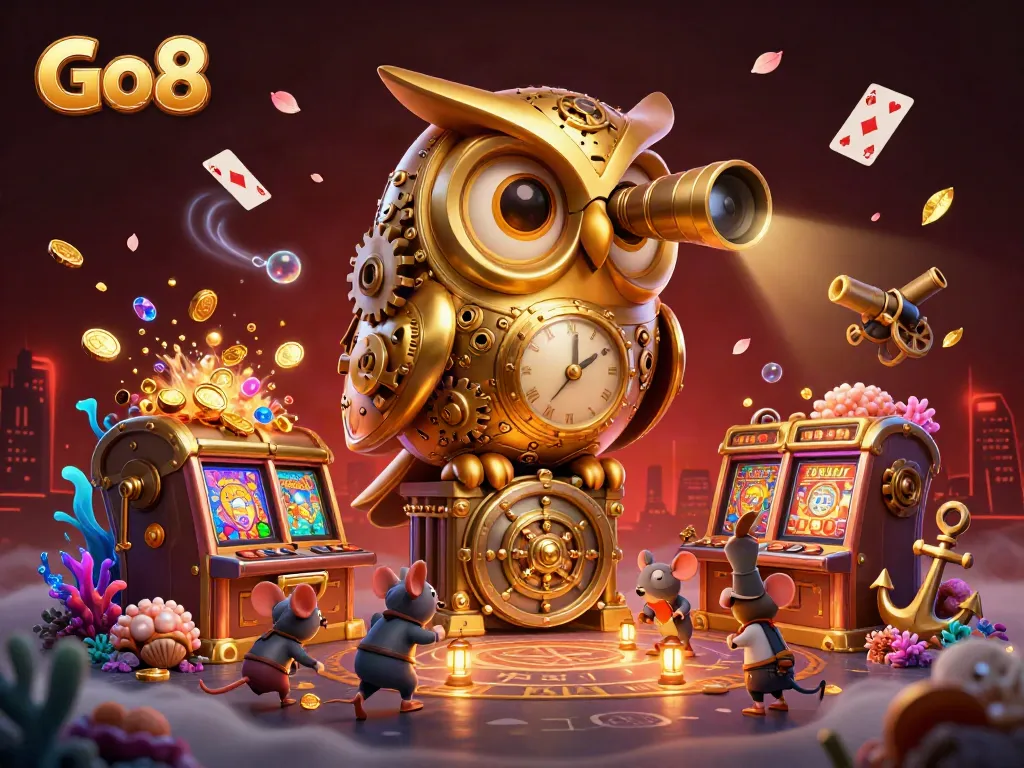 Win big at Go8 with vibrant 3D casino imagery filled with thrills and excitement!