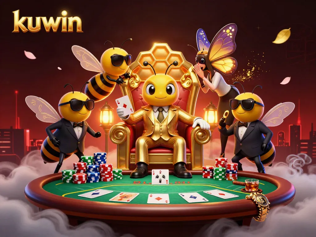 Experience exhilarating gameplay at kuwin with vibrant 3D casino characters in an engaging illustration.