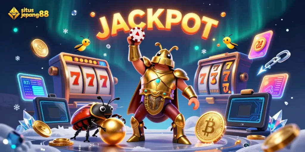 Spin to win with situs jepang88 in a dynamic casino scene showcasing victory and excitement.