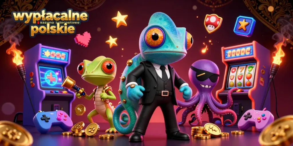 Play thrilling games at wypłacalne kasyna internetowe polskie with vibrant 3D illustrations and engaging casino elements.