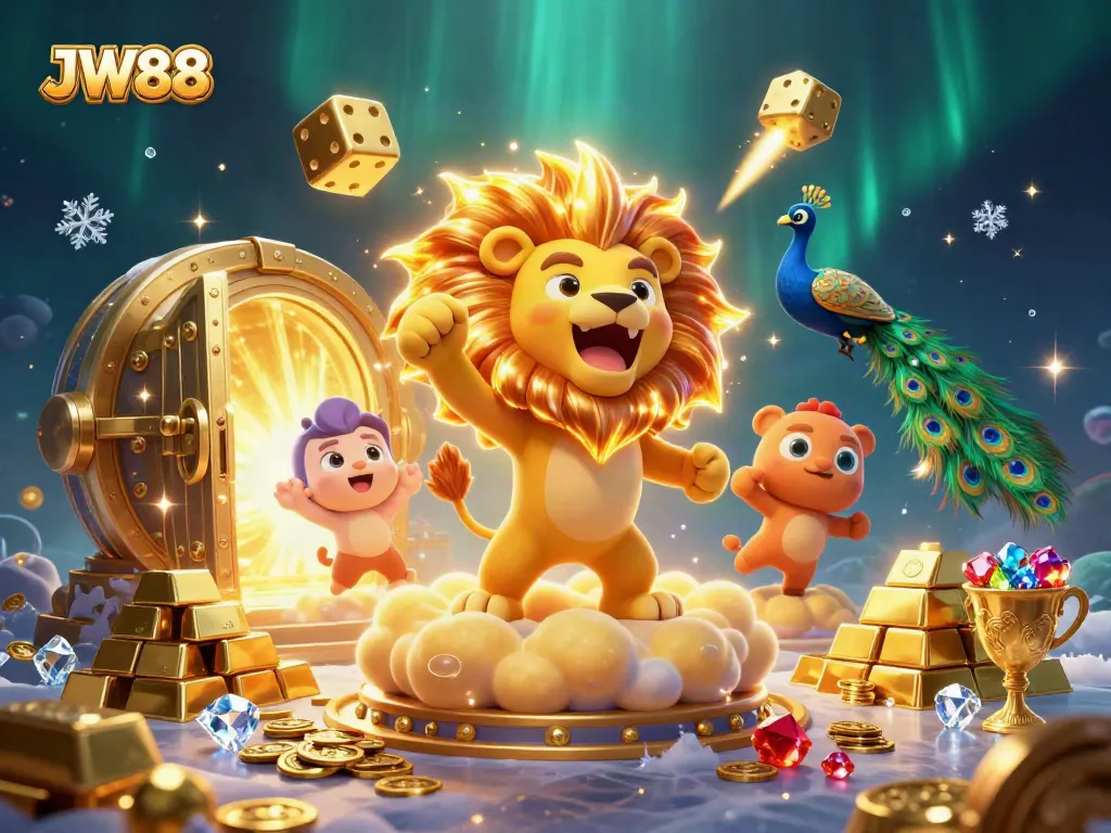 Experience thrilling gameplay at JW88 with vibrant elements and characters in a dynamic casino scene.