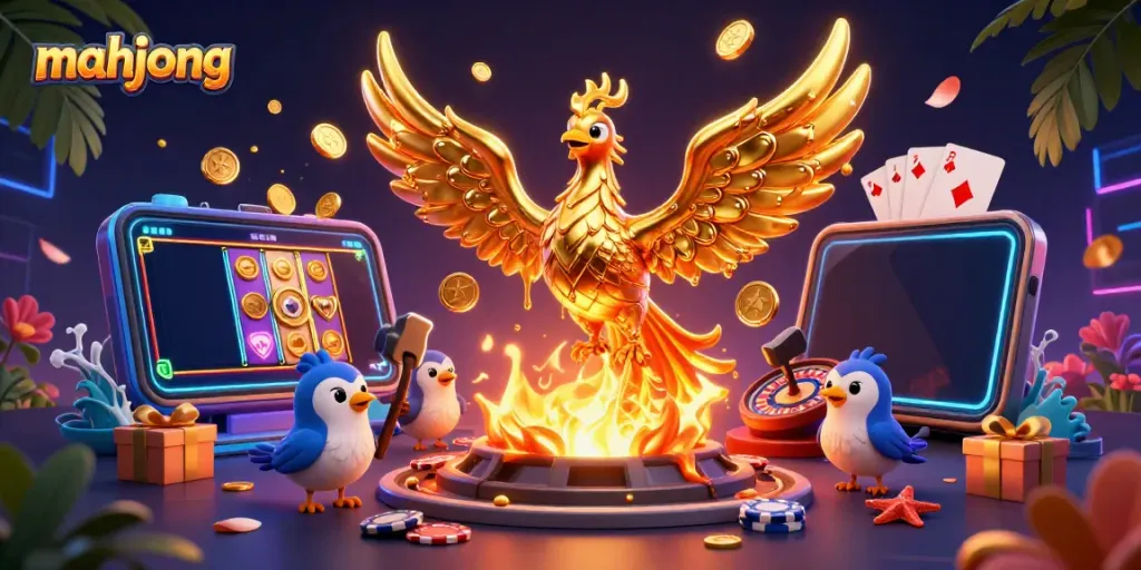 Permainan mahjong seru dengan elemen slot melalui ilustrasi 3D yang menarik perhatian.
