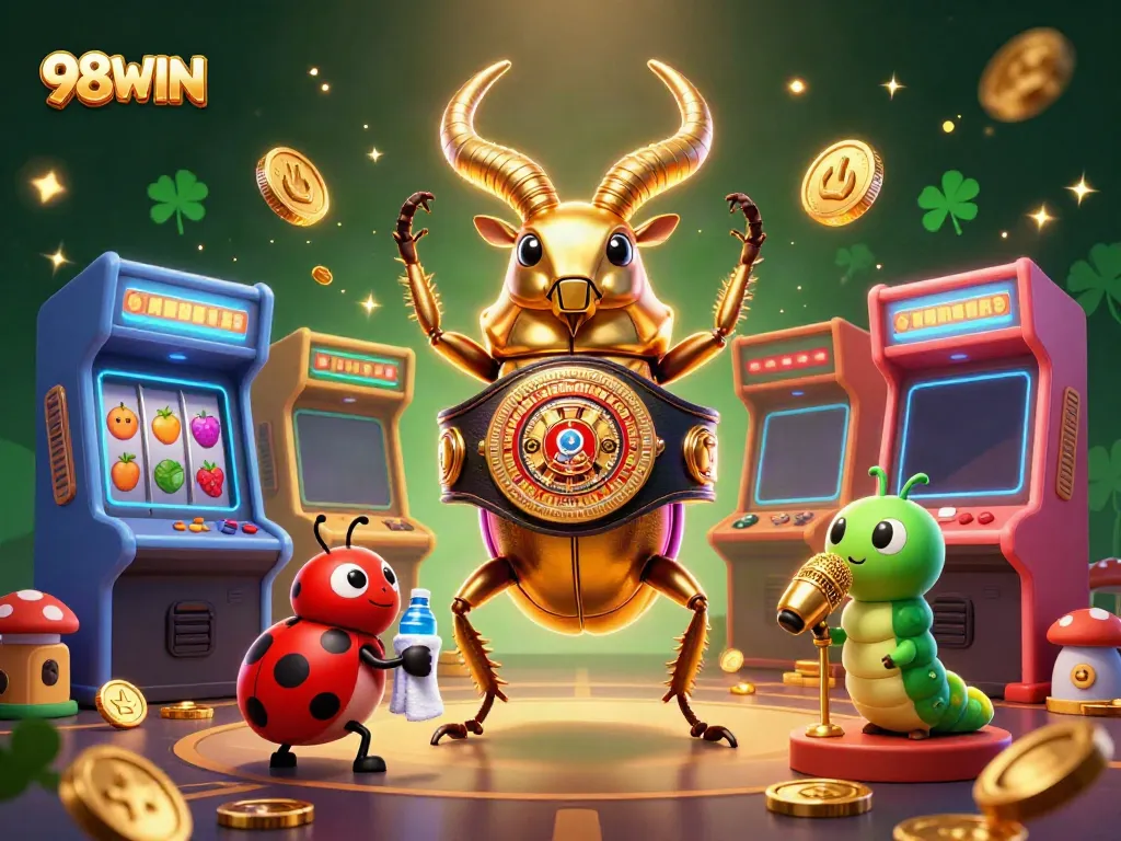 Engage in thrilling gameplay at 98WIN with colorful 3D machines, embodying exciting casino experiences.